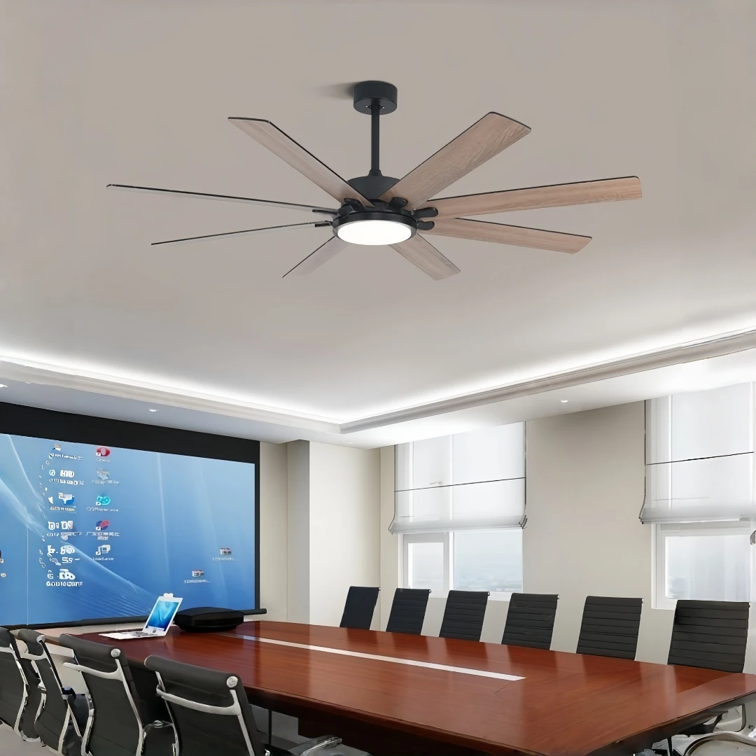 Modern Large 8-Blade Ceiling Fan with Light for Living Room Bedroom Dining Room Open Concept Kitchen Island Cafe  Home  Decor