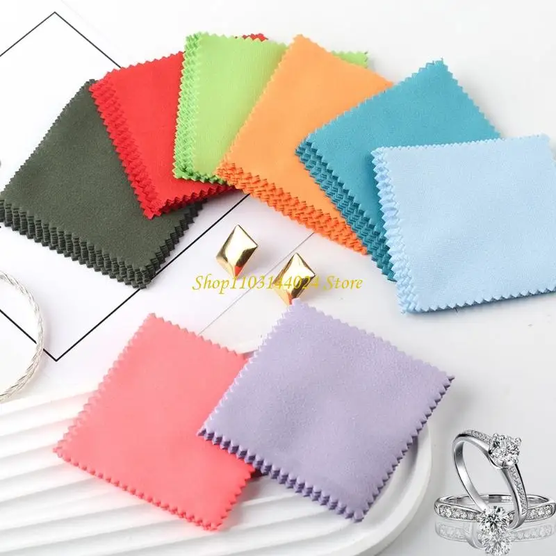 N5KE Pack of 50 Soft Thickened Jewelry Cleaning Cloths to Silver