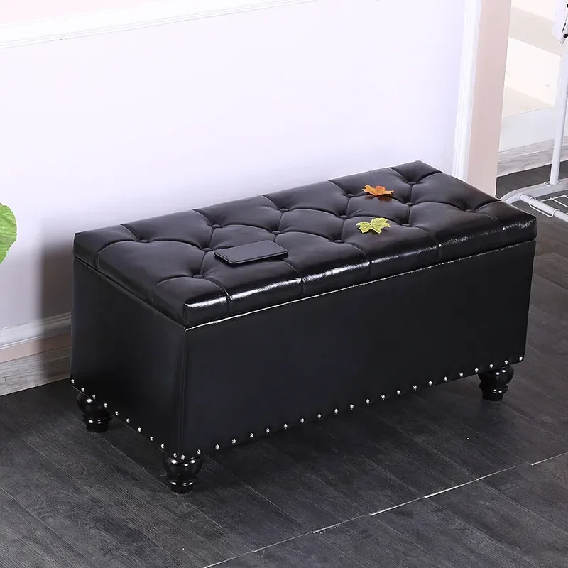for Nordic Style Solid Wood Shoe Changing Stool Household Bedside Stool Bedroom Clothing Store Rest Stool Sofa Rectangular
