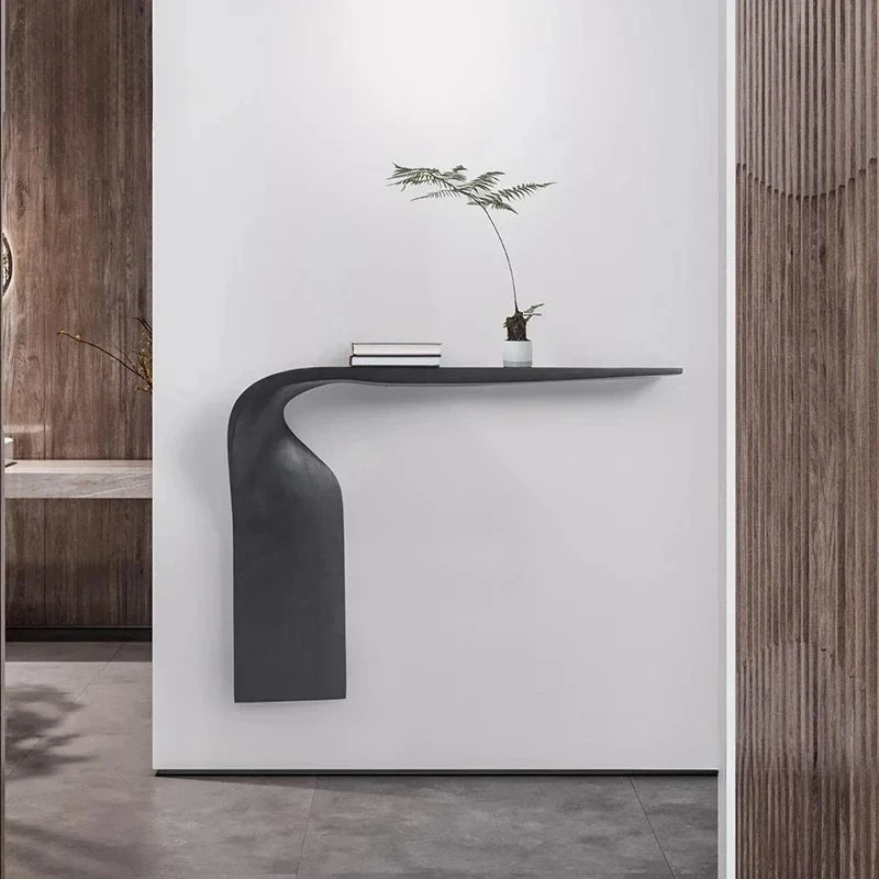 Solid Wood Console Entrance Hall Nordic  Tables Minimalist Decoration Table Wabi-sabi Special-shaped Porch Table End Tables