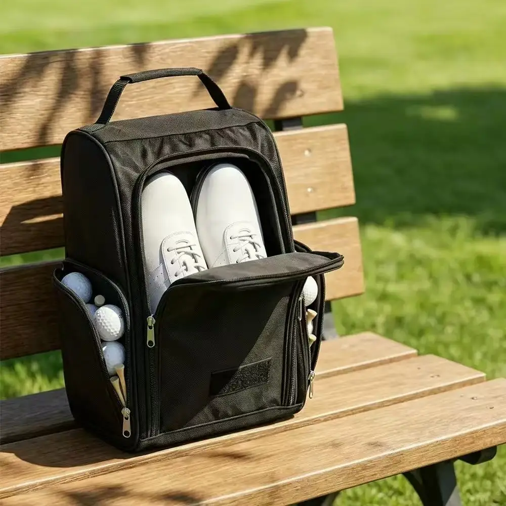 Multi-functional Golf Shoe Bag, Large Capacity Water Resistant, Portable Golf Shoes Storage Pouch for Golf Travel Commute