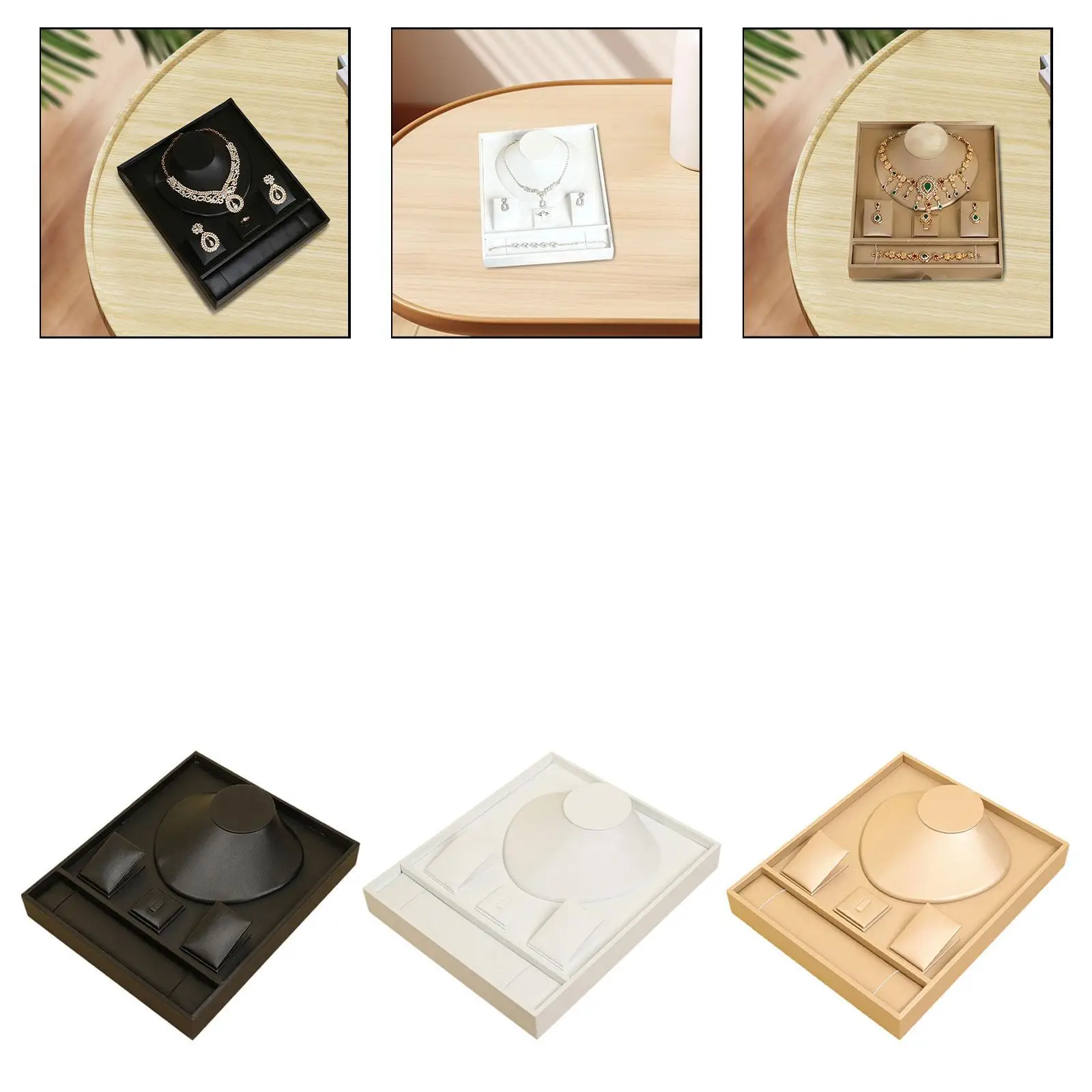 Jewelry Tray Stand for Rings Bracelet Earrings Necklace Elegant Showcase Display for Presentation Gallery Home Use Showroom