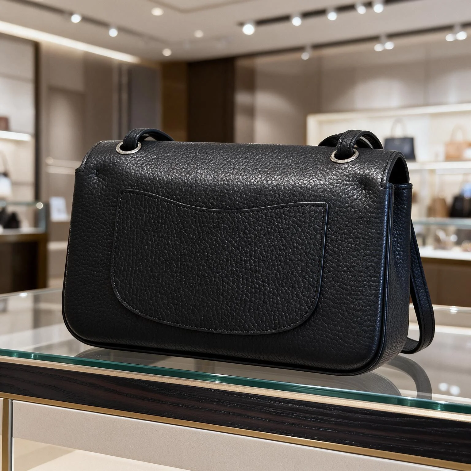 Women Genuine Leather Shoulder Bag Classic Flap Design Grained Cowhide Crossbody Handbag Large Capacity Daily Commute Ladies Messenger Purse