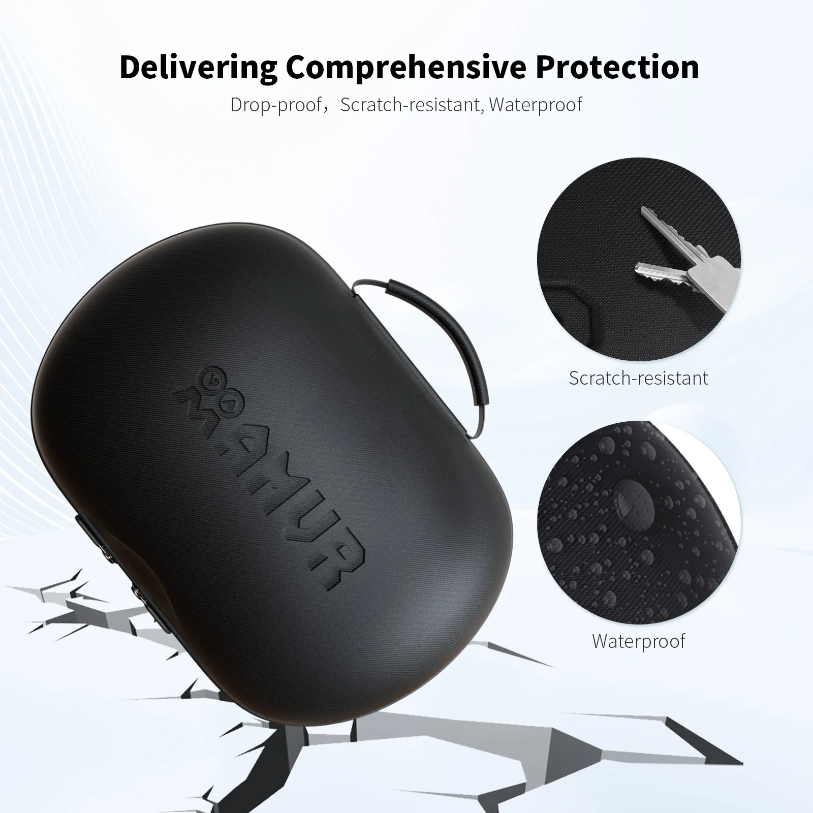 Hard EVA Storage Bag For Pico 4 Ultra and For Quest 3S Portable VR Headset Travel Carrying Case