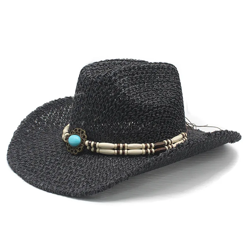 Ethnic-style Wide-brimmed Hollow Sun Hat For Women, Vacation Casual Sun Protection Hat, Men's Vintage Panama Hat