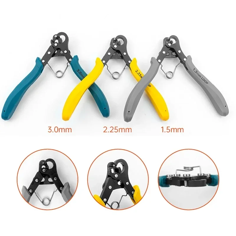 1.5/2.25/3mm Wire Rolling Pliers Set Jewelry Making Tool for Bending Wrapping and Repair Round Nose Pliers for Wire Rings Crafts