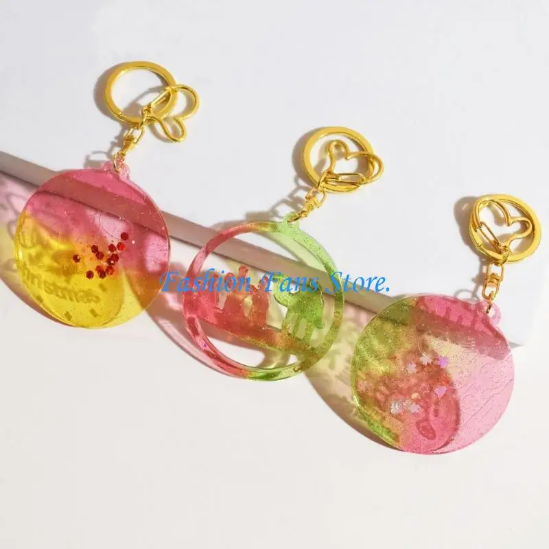 6 Hole Practical Silicone Mold Christmas Ornament Suitable for Crafting Jewelry Keychains Holiday Decorating Items