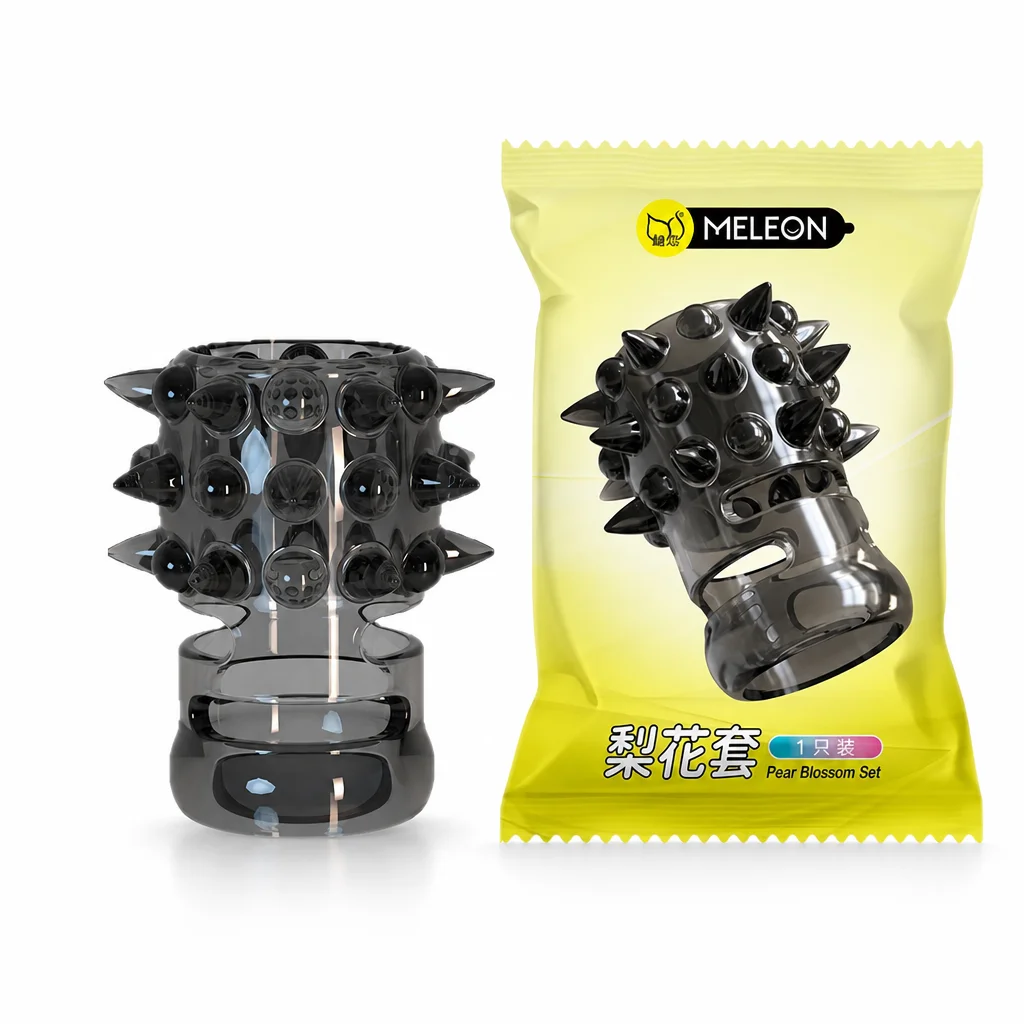 Sexy Wolf Teeth Penis Sleeve Reusable Condom Male Delayed Ejaculation Penis Cock Sleeve Crystal Clear Condoms Adult Sex Toys 18+