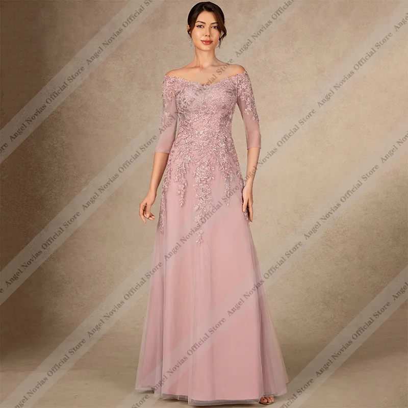 Customized Long Dusty Rose Mother of the Bride Dresses Wedding Party Dress vestidos madre denovia para bodas