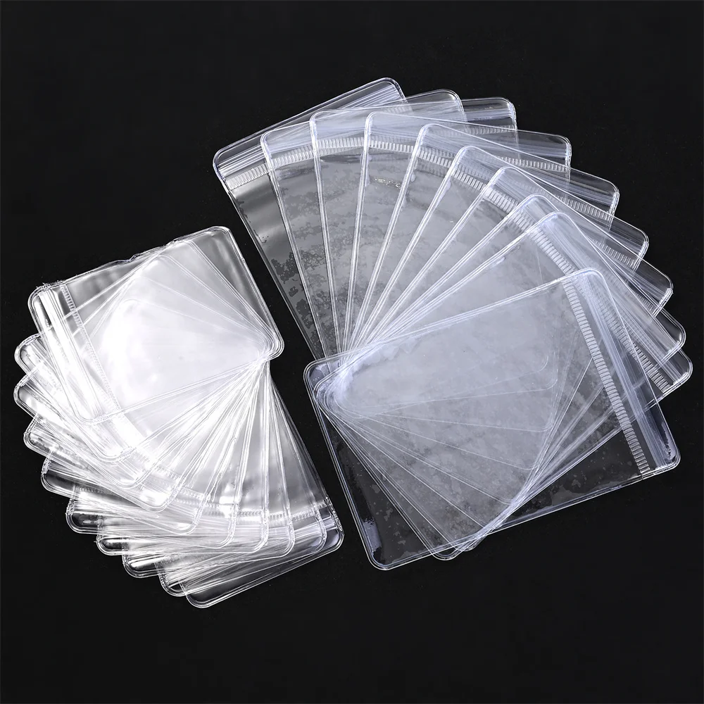 50Pcs 6/8cm Clear Plastic Zip Lock Bags,Transparent Self Sealing OPP Pouches For Jewelry Beads Small Crafts Packaging Storage