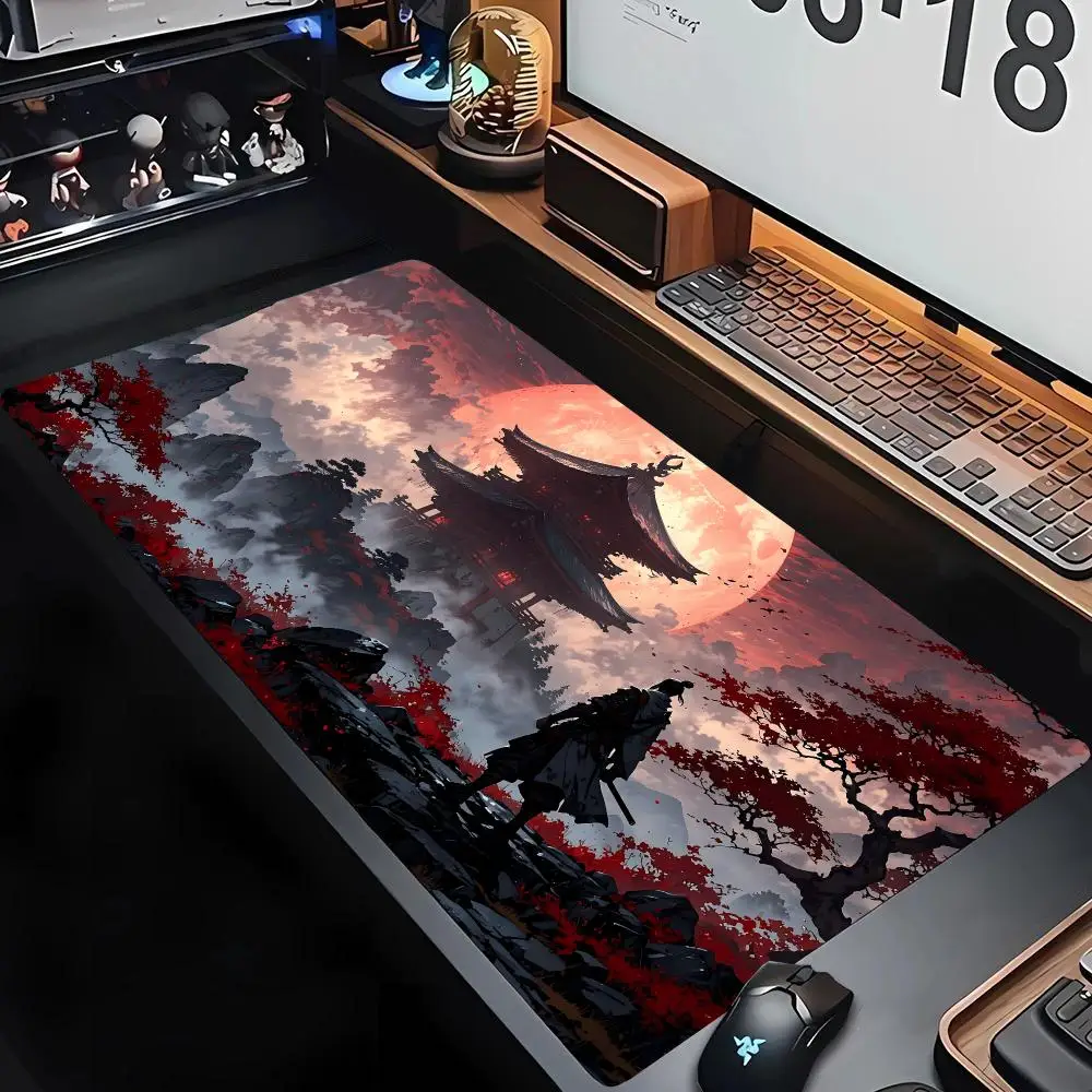Ancient Pavilion Solitary Warrior Mousepad Playmat Recreates Grand Historical Scene For Office Desktop Hobby Gaming Arrangements