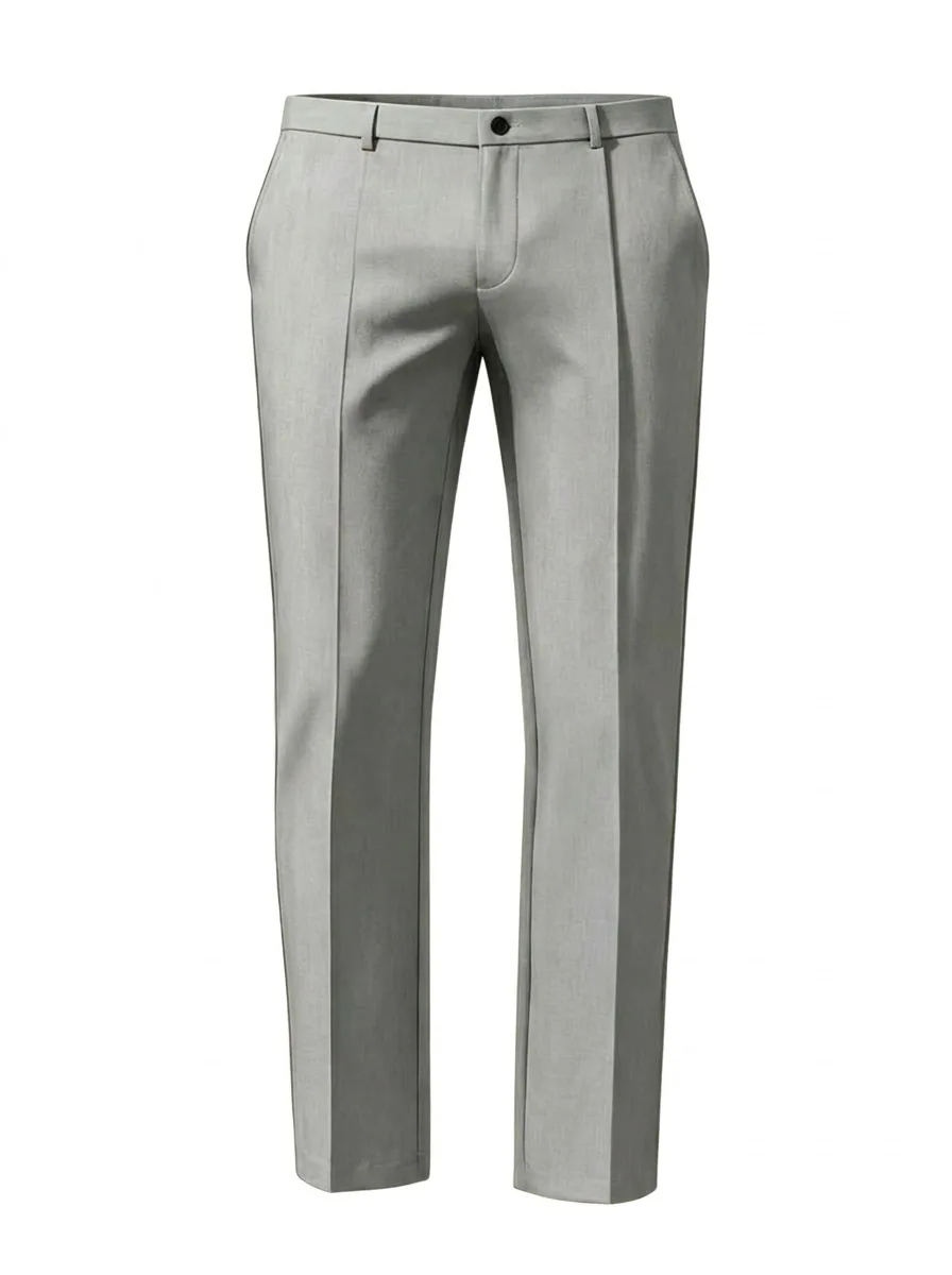 New Korean Straight Pants Male Pants Spring Autumn lightweight Solid  Smart Casual Men's Trousers Office Quick Dry Suit Pants