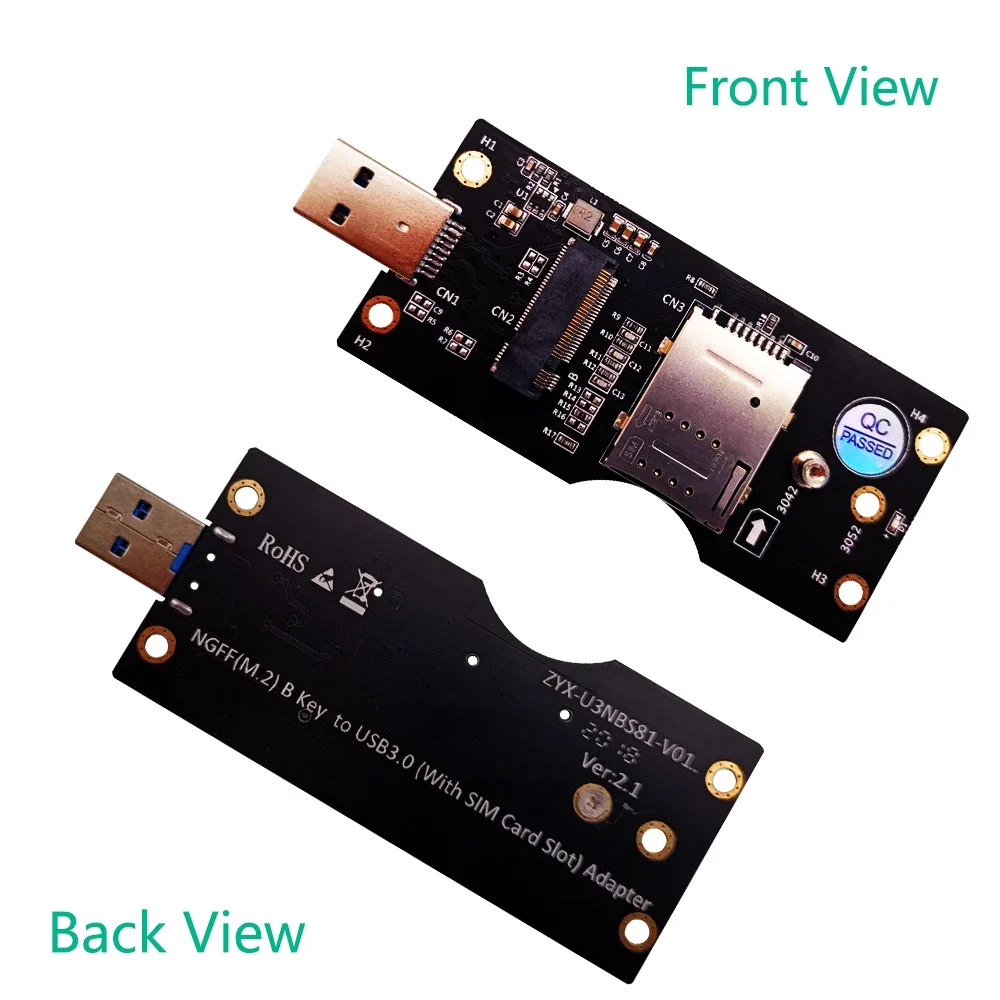 NGFF(M.2) to USB 3.0 Adapter with SIM 8pin Card Slot for 3G/4G/5G Module