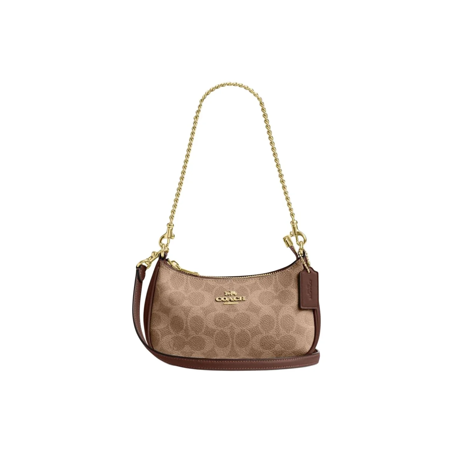 COACH Teri Artificial Leather With Recycled Leather Shoulder Bag, Crossbody Bag, Handbag Small Women's Brown CW323-IMXHE