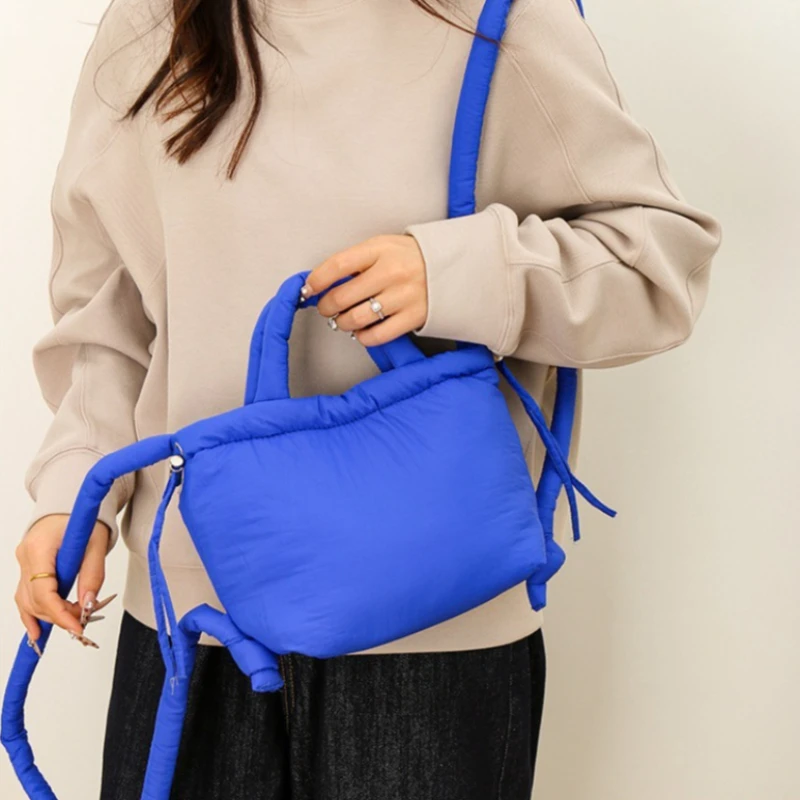 New Korean Fashion Women Shoulder Bag Soft Cotton Crossbody Bag Mini Tote Purses for Women Shoulder Bags Handbags and Purses