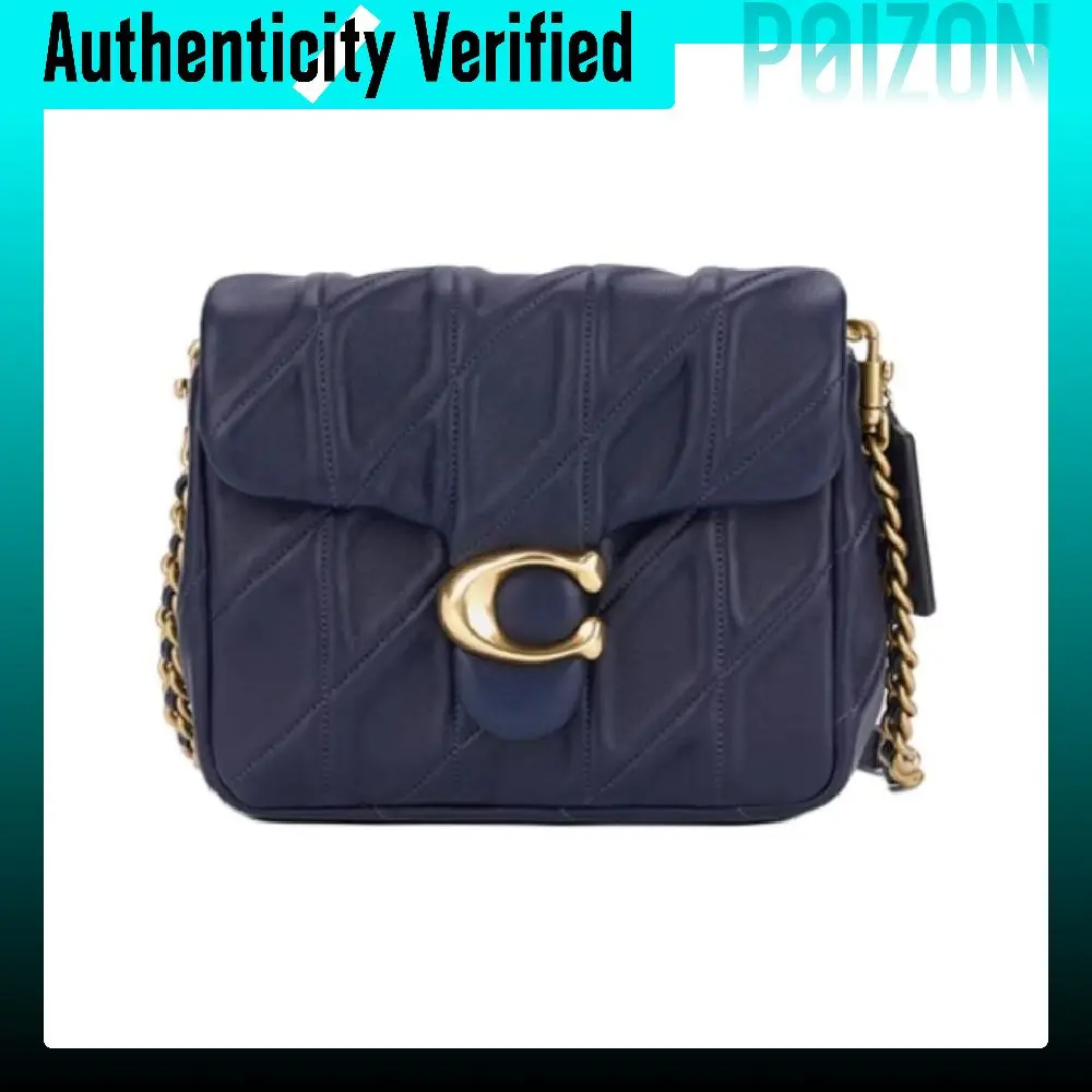 COACH Times Square Tabby Sheepskin Shoulder Bag Small Women's Dark Marine Blue CW628-B4