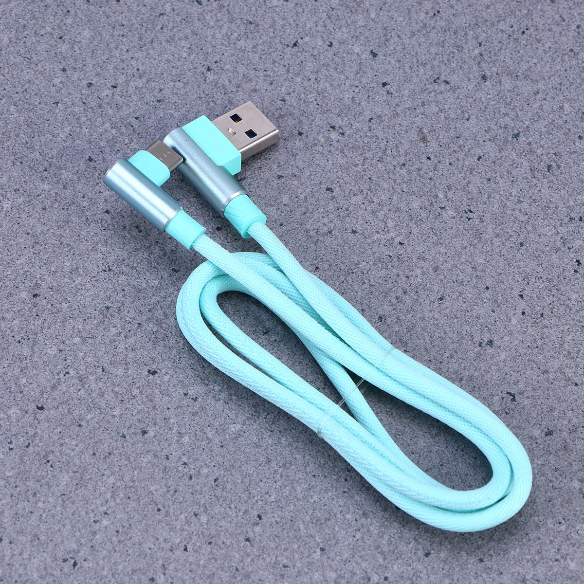 1M Fast Charging Type-C USB C Cable Nylon Right Angle Data Charger Cord for S9 Note 8