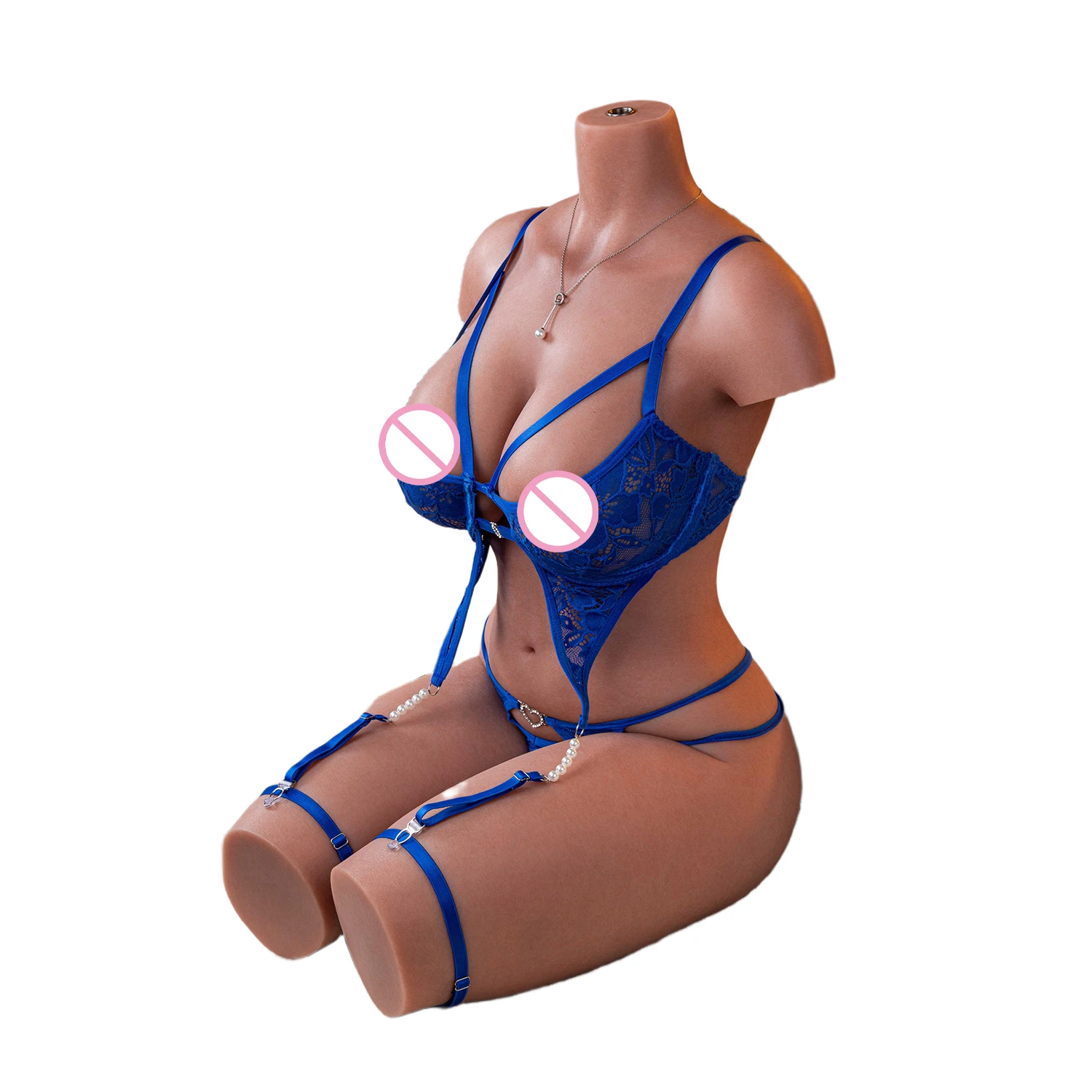 Adult Sex Toys for Men Half Body Sex Doll Soft Breast Realistic Vagina Anus Real Oral Big Ass Silicone Male Masturbator-YUKUI