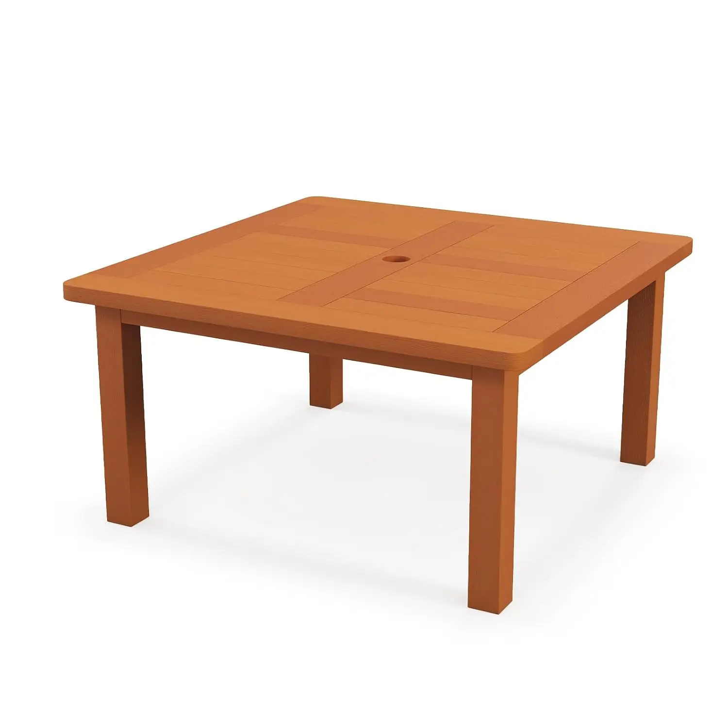 Outdoor Acacia Wood Coffee Table, Patio 29.5 Rectangle Slatted 2 Tier Coffee Table with Storage Shelf, for Outside, Customized