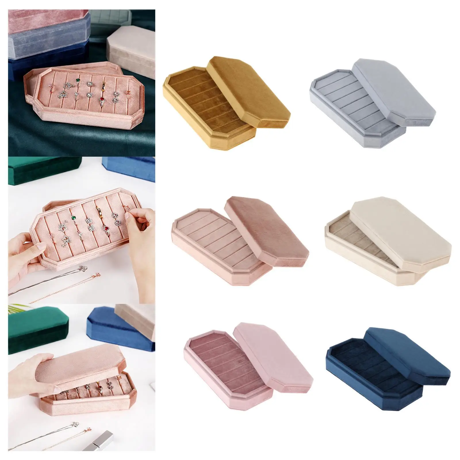Rings Holder with Lid Bracelet Holder Storage Rack for Multiple Rings Shows