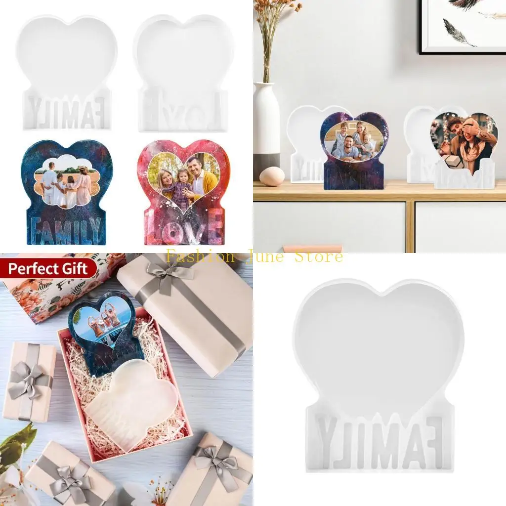 N5KA Photo Frame Shaped Silicone Clay Molds Jewelry Tool Silicone Jewelry Molds