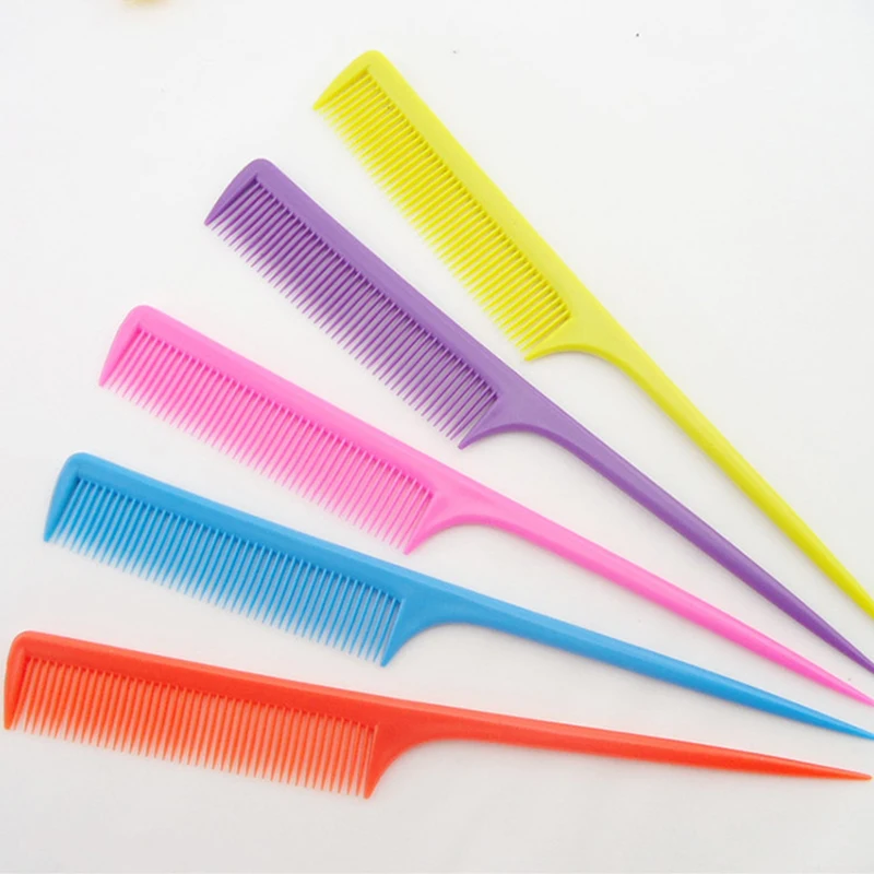 3PCS/Lot Cosmetic Tail Comb Hair Styling Comb Plastic Heat Resistant Tail Comb for Back Combing, Root Teasing, Adding Volume