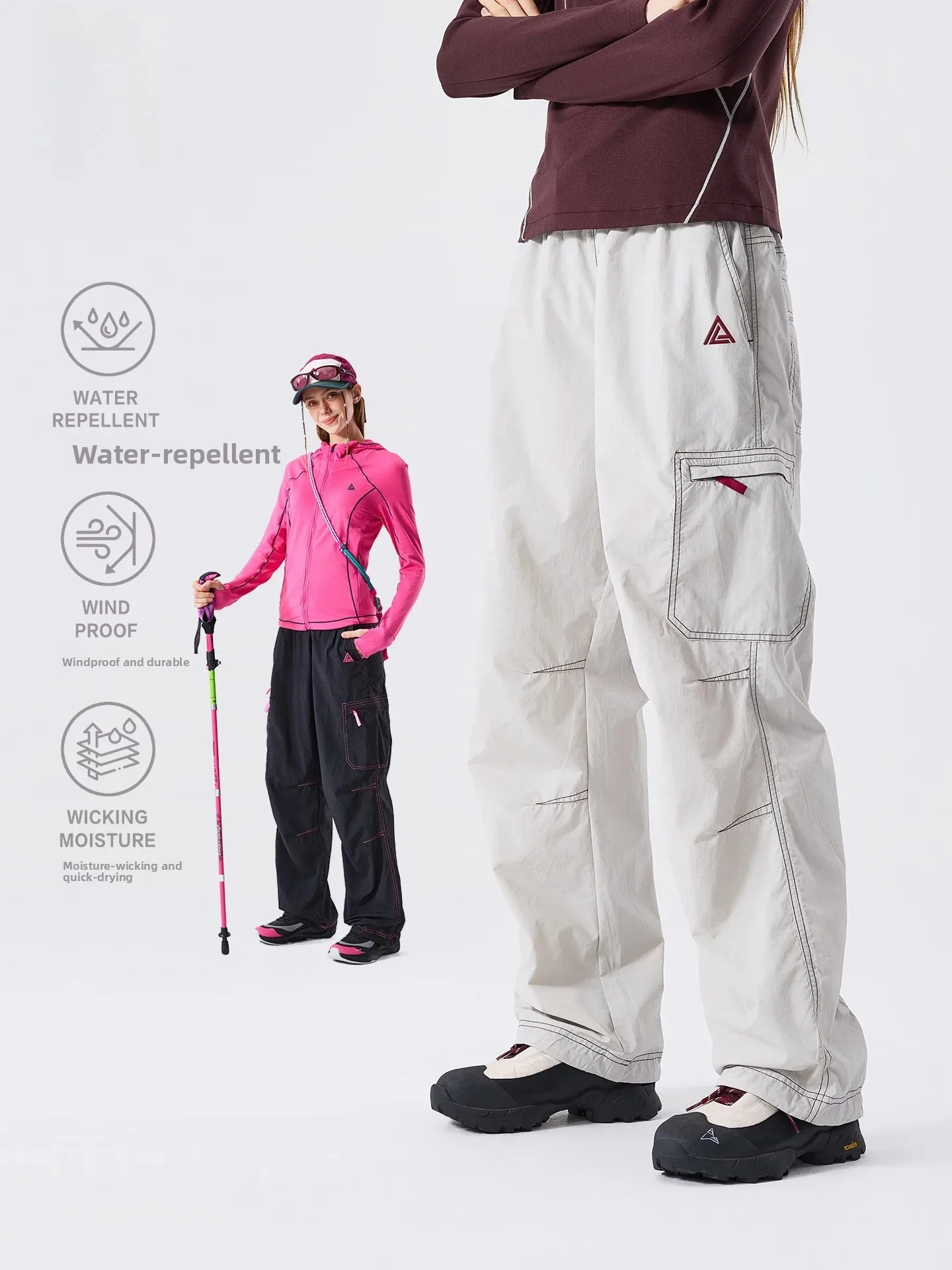 LAZY DAY Outdoor Waterproof Quick Dry Straight Leg Work Trousers Women's Autumn Winter Mountain Climbing Hiking Sports Long T...