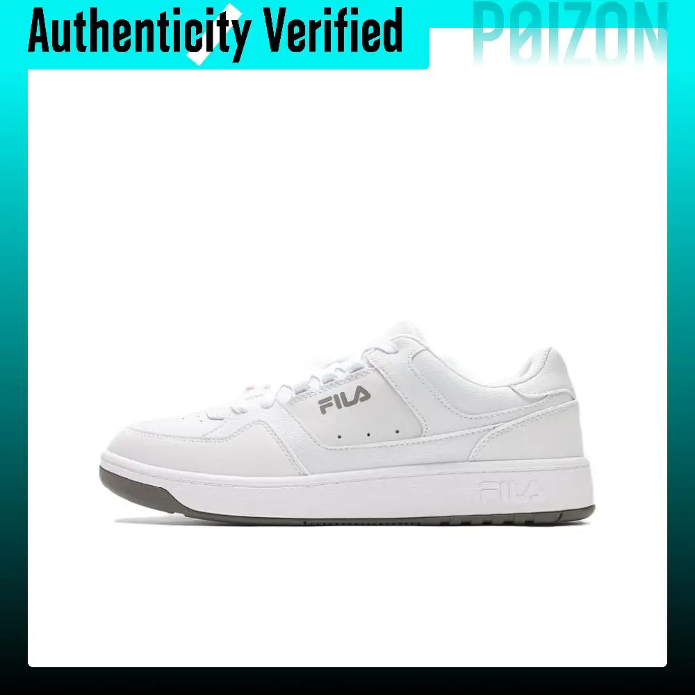 FILA TARGA 1 Synthetic Leather, Split Cow Leather Low top Skateboard Shoes Men's White F12M442207F-CD