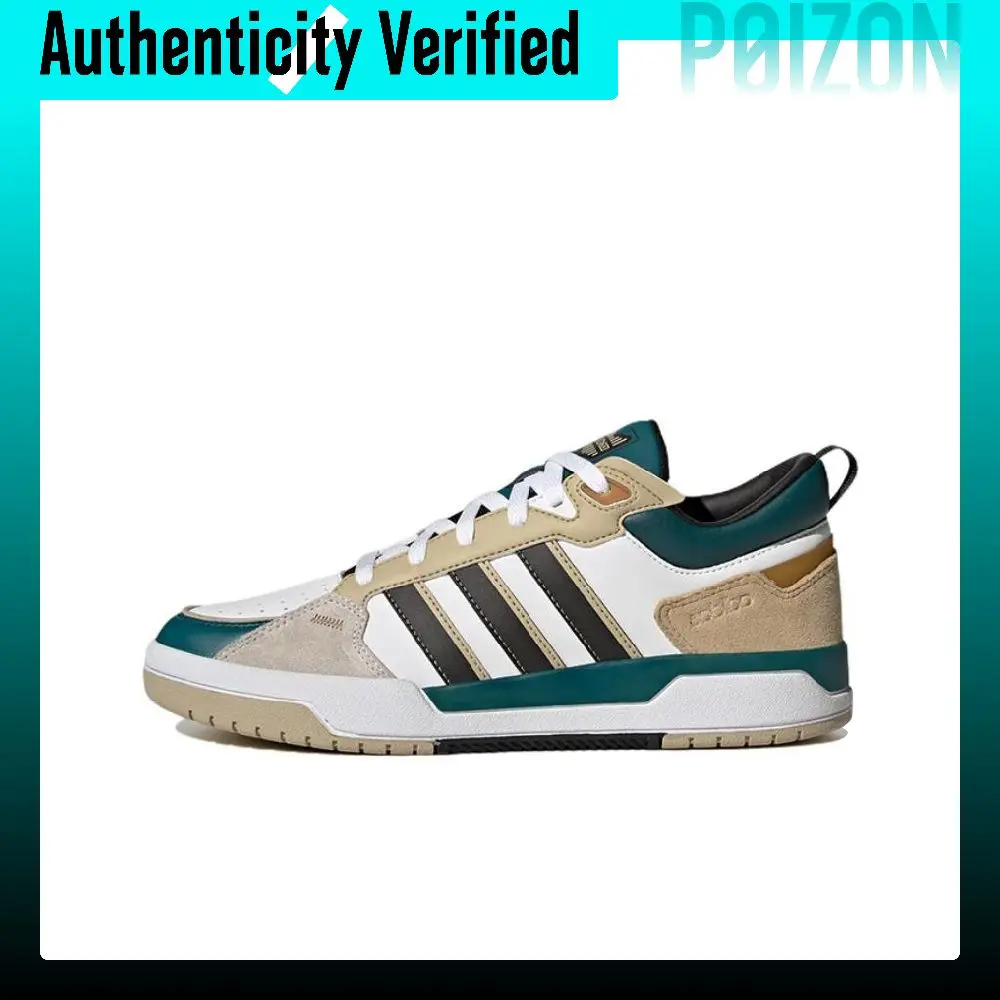 Adidas Neo 100DB Leather Low top Skateboard Shoes Unisex Blue Green GX7145