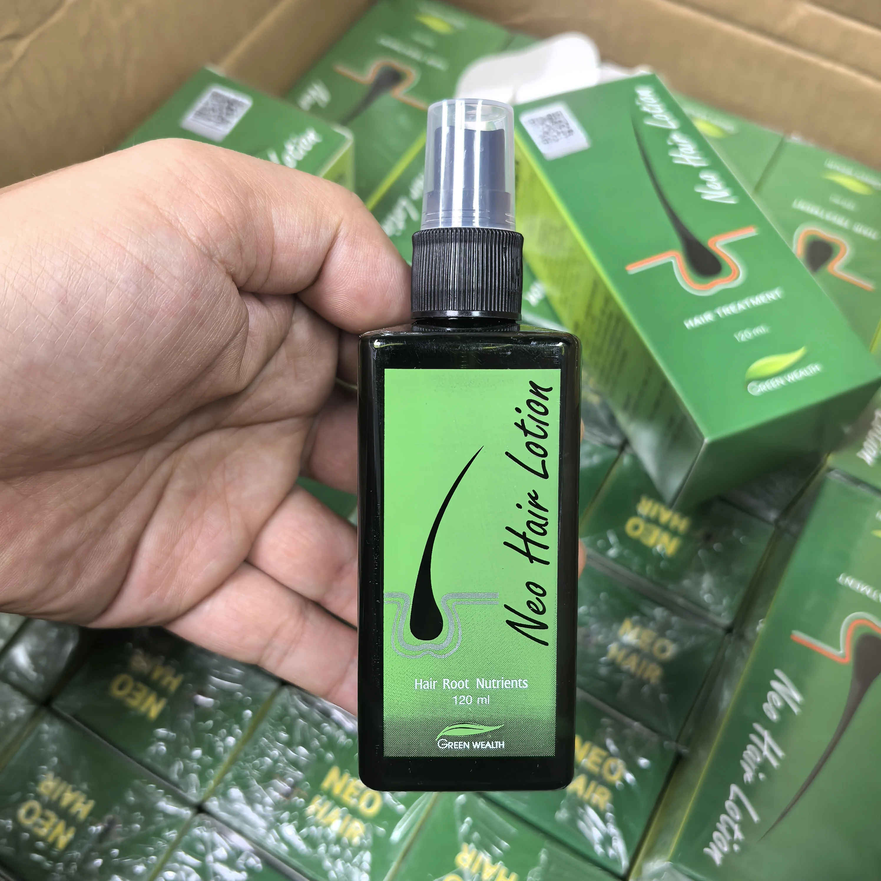 120ml Thailand Hair Growth Spray Anti-Hair Loss Scalp Repair Plant Extract Morning Evening Use QR Code Authentic Treatment