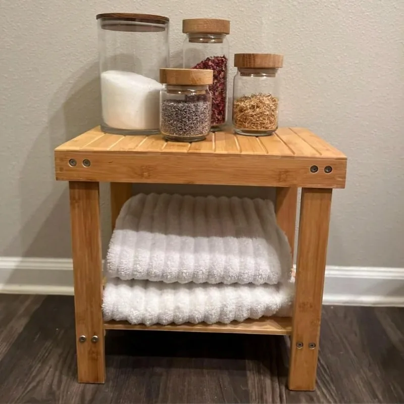 Solid Wood Simple Stool Shoe Changing Stools with Storage Space Leisure Baby Children's Small Square Stool Removable Footstool