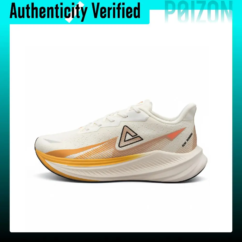 PEAK Wing Shadow Pro Fabric Low top Taichi Running Shoes Men's Super Light White/Orange EXT54067H/