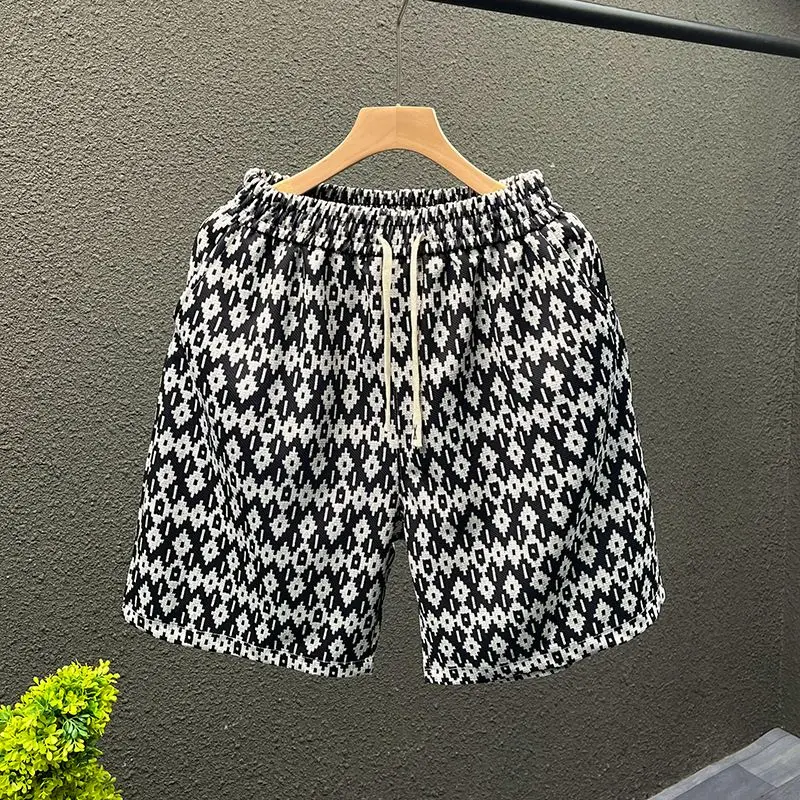 Men Summer Beach Shorts Fashion Luxury Casual Mid Length Shorts