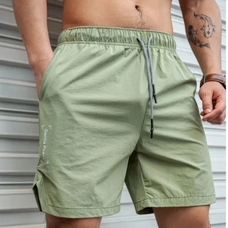 NEW summer Men Shorts Light Weight Thin printing breathable Short Pants Fitness Men Casual Shorts Quick-drying Drawstring Shorts