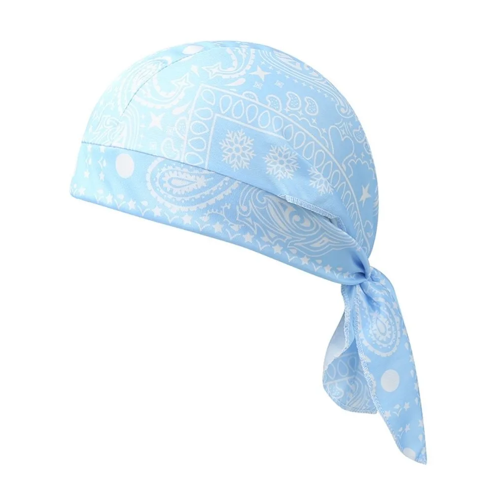 New Paisley Print Hijab Caps Quick Dry Adjustable Bandana Headscarf UV Protection Elastic Cycling Head Wrap Outdoor Activities
