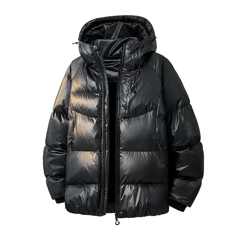 Autumn/Winter Fashion Solid Color Outdoor Sports Windproof Hooded Padded Jacket Men's Casual Loose Plus Size High Quality Coat