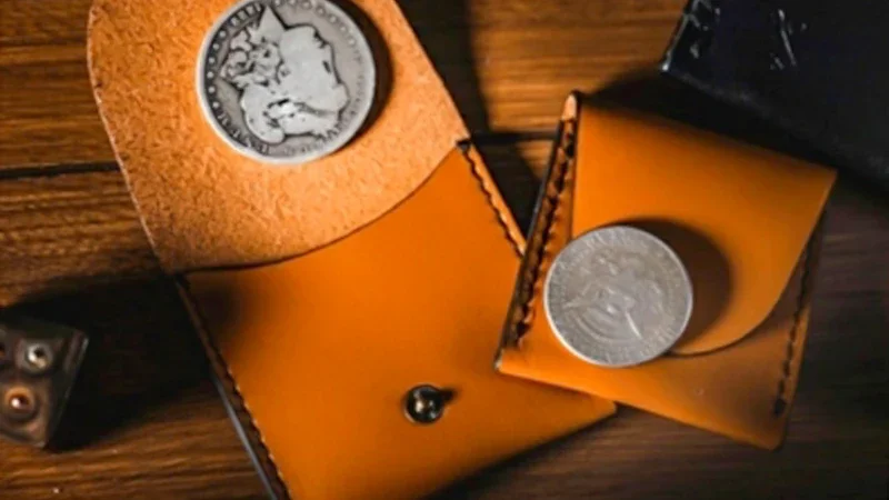 Pocket Portal Morgan Coin Size Magic Bag Coins Transfer Magic Tricks Gimmick Illusions Close up Magic Props Magician Tool Toys