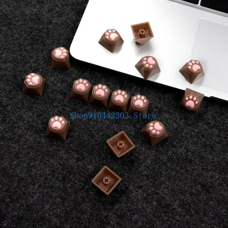 652F Playful Cartoon Resin Keycaps Colorful Customizable For Mechanical Keyboards