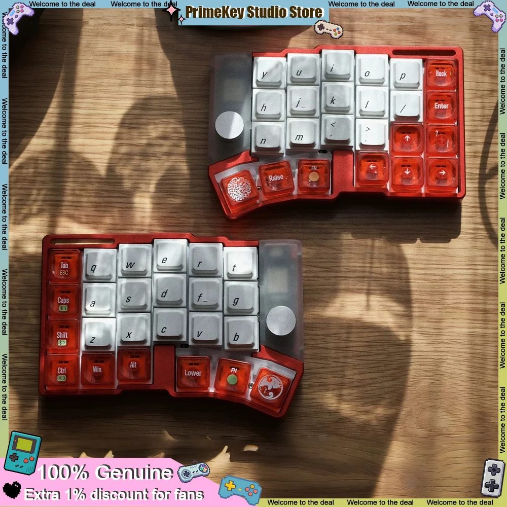Jezailfunder Cornix Split Wired Keyboard 36 Mini Layout 6063 Aluminum Shell VIAL Remappable Kaih Zhichun Mini Linear Switchs