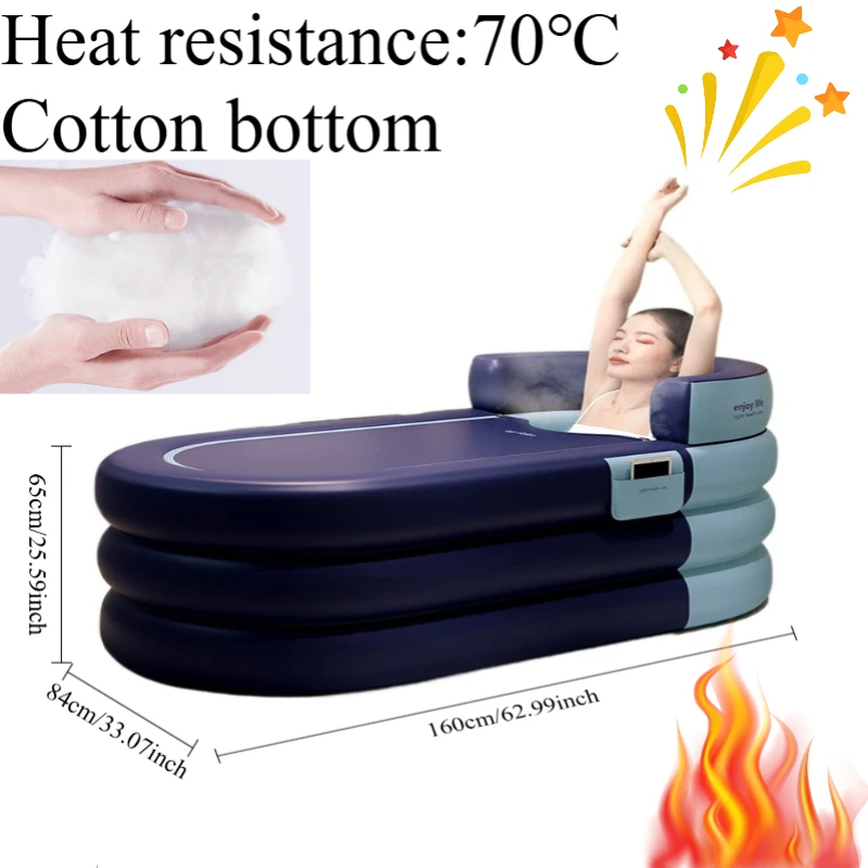 Folding  Adult Household Full Body Sweat Bath Bucket Children's Bidet Thickened Inflatable  Tub
