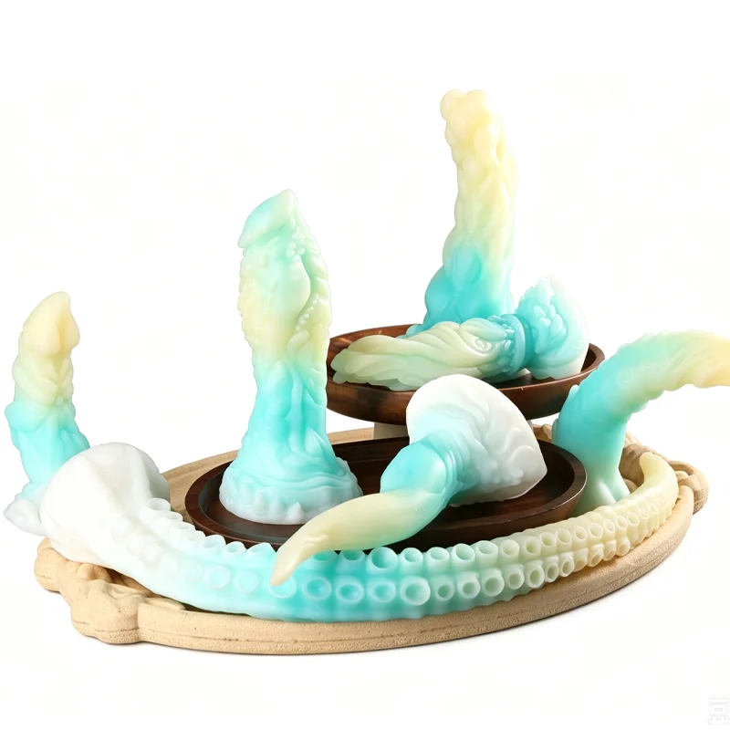 Nothosaur Monster Fantasy Dildo Realistic Silicone Anal Stroker Soft Male Masturbator Textured Tunnel for Male Sexual Pleasu