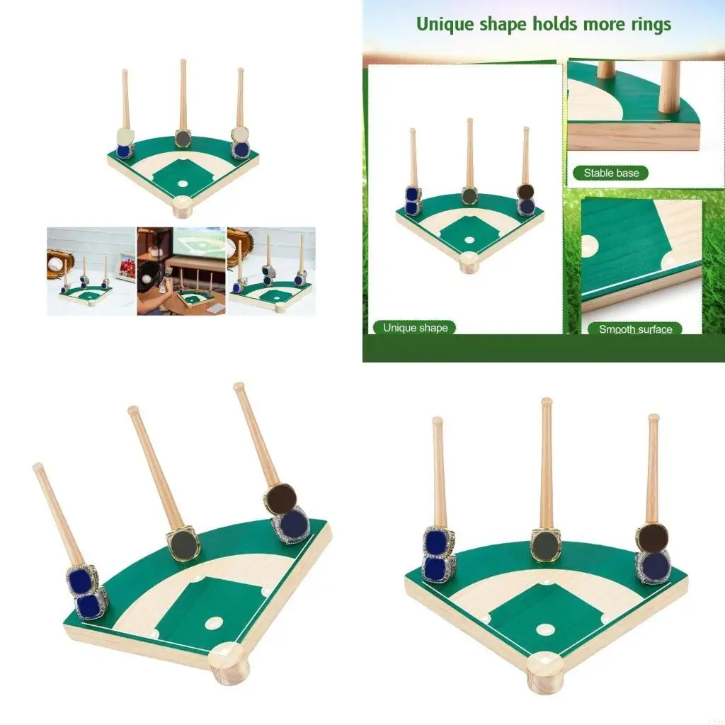   Unique Baseball Field Designs Rings Display Stand Holder For Home Or Store Use