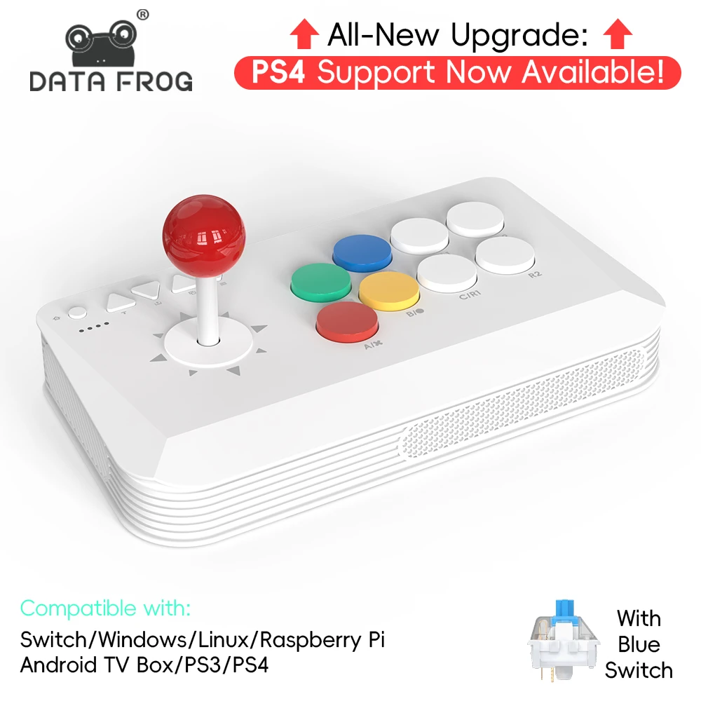 DATA FROG Y5A Arcade Stick For Switch 2 & Windows PC, Wireless Arcade Fight Stick with 2.4G Receiver