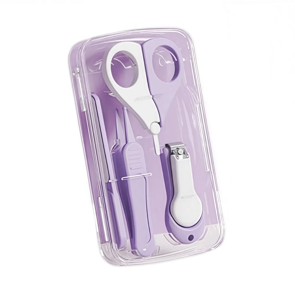 4in1 Nail Trimmer Set Safety Material Anti-crushing Meat Newborn Grooming Kit Durable Stainless Steel + ABS Nail Clipper Set