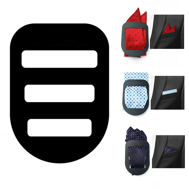PE Material Suit Pocket Square Holder Handkerchief Retaining Clip Suit Pocket Support Rack Cadeau Homme