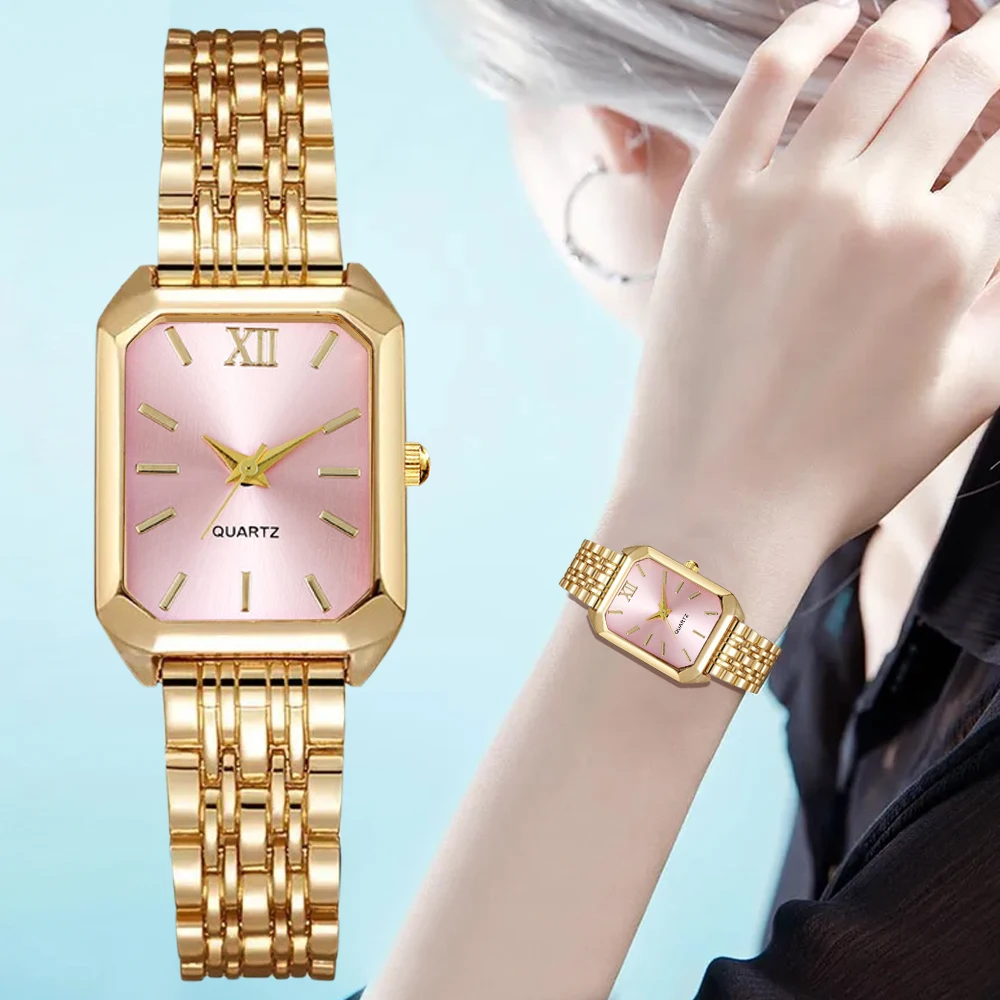 1pc Ladies' Elegant and Fashionable Square Quartz Watch - Festival Gift for Friends and Family