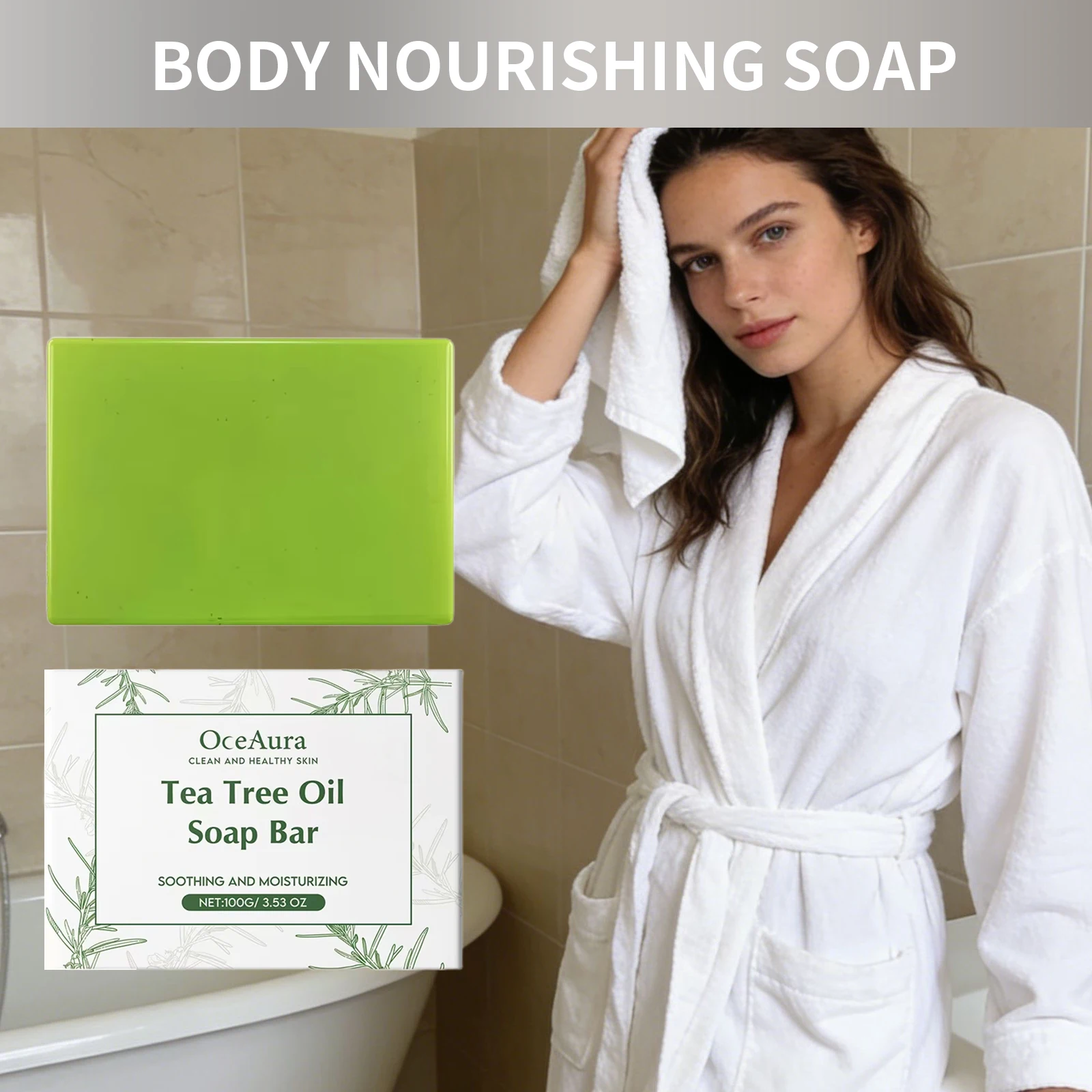 OCEAURA Body Clean Soap Exfoliate Eliminate Odors Improving Roughness Refresh Moisturize Natural Ingredients Skin Soothing Soap