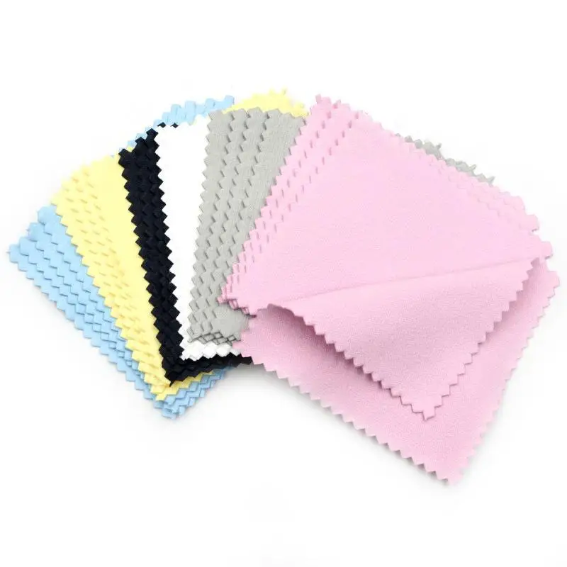10Pcs Portable Silver Polishing Cloth  Jewelry Cleaning Cloth for Quick Polish on Business Trip Use
