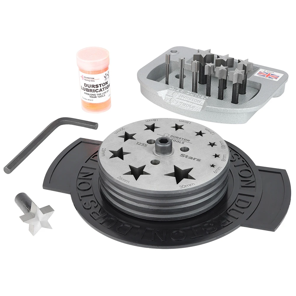 Durston 10pc Jewelry Crafting Star Disc Cutter Set Precision Star Punches 6-30mm for Charms & Pendants Making