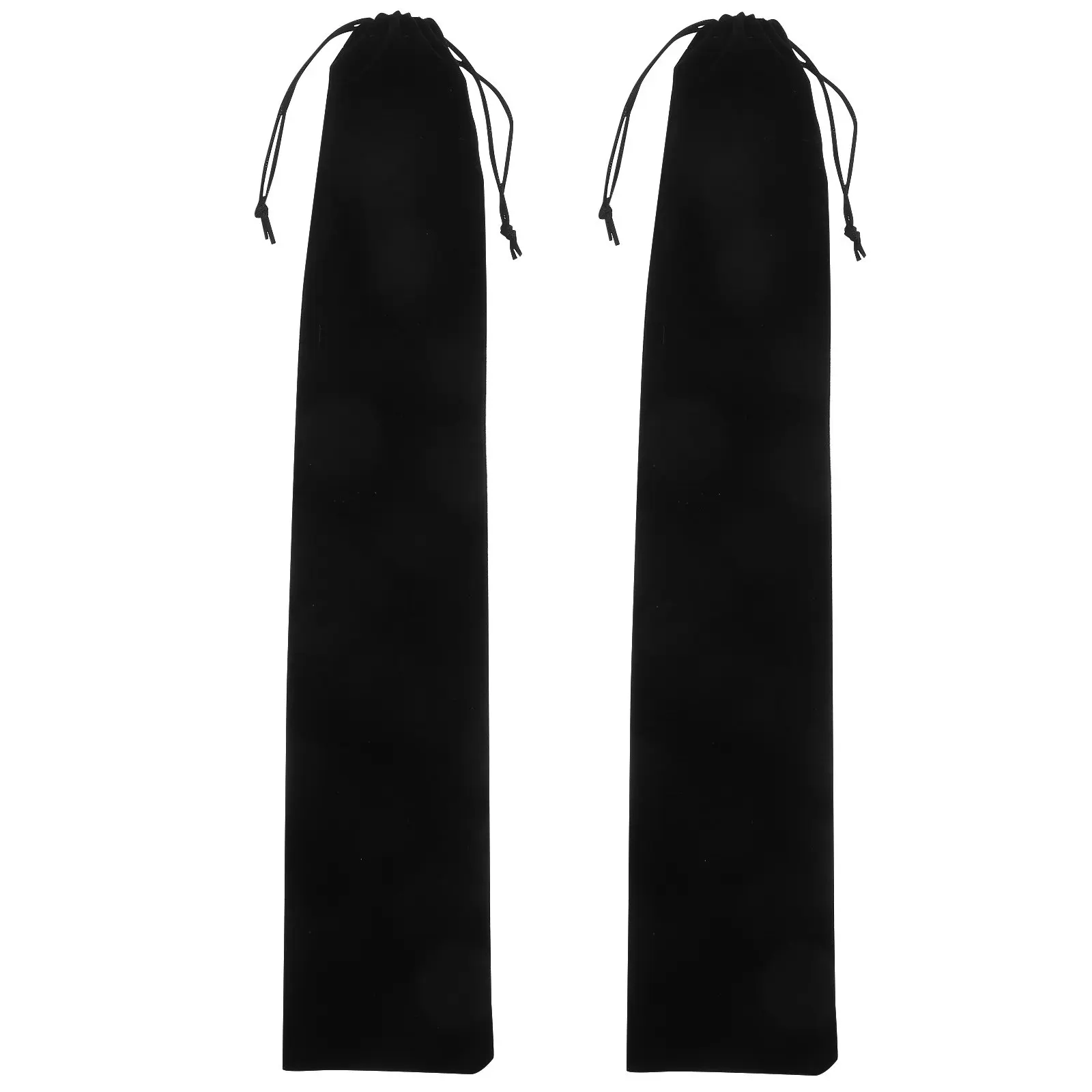 2Pcs Folding Hand Fan Storage Pouches Soft Fabric Drawstring Bags Portable Protective Holders for Travel